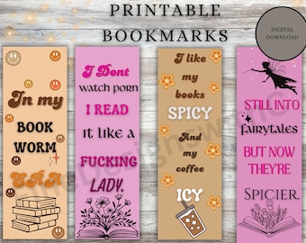 Spicier Fairytales Romance Reader Bookmarks Digital Printable Bookmarks | Digital Bookmark | Instant Download | Smutty bookmarks