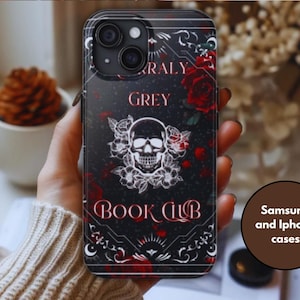 Dark Romance Reader Phone Case Morally Grey Aesthetic with Rose Background Stylish Protective Cover for Book Lovers