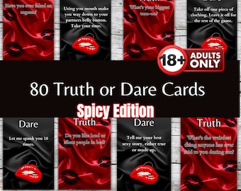 Truth and Dare Couple Games, Adult Card Games, Couple Game Night, Foreplay Game, Digital Download, Printable Card Games , Instant Download
