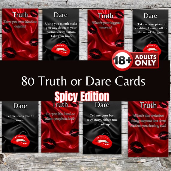 Truth and Dare Couple Games, Adult Card Games, Couple Game Night, Foreplay Game, Digital Download, Printable Card Games , Instant Download