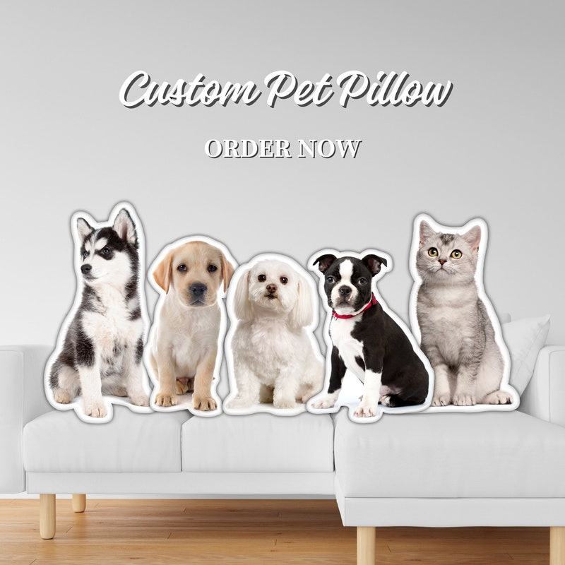 Custom cat shaped pillow etsy