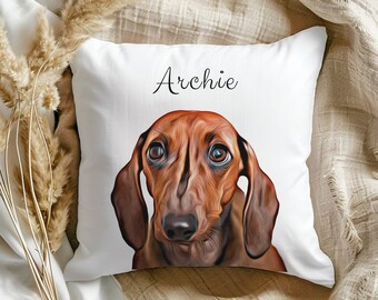 Personalized Dog Pillow - Portrait Of Your Dog - Custom Gift, Gift For Dog Lovers, Pet Memorial Portrait, Dog Gifts, Pet loss gifts, Decor