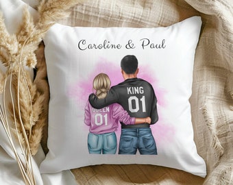 Personalized Couple Pillow - Anniversary Gift, Wedding Gift, Gift For her, Gift For Him, Custom Gift, Valentine's Gift, Home Sweet Home