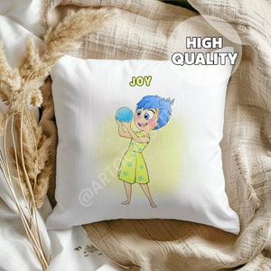 Joy Inside Out 2 Pillow - To w porządku czuć emocje, prezent dla dzieci, wystrój pokoju dziecięcego, nuda, czuję radość, baby room shower