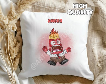 Anger Inside Out 2 Pillow -  Its okay to Feel of the Feels, Gift for Kids, Kids Room Decor, Emotions, I feel Anger, Kids Room, Baby Shower
