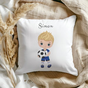 Personalized Football Pillow - Gift For Boys, Gift For Him, Husband Gift, Custom Pillow, Unique Gift For Kids, Kids Pillow, Soccer Player