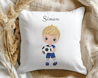 Personalized Football Pillow - Gift For Boys, Gift For Him, Husband Gift, Custom Pillow, Unique Gift For Kids, Kids Pillow, Soccer Player