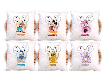 Personalized Mickey & Friends - Your Name Pillow, Gift for Kids, Nursery Decor, Custom Pillow, Movie Pillow, Baby Shower Gift, Unique Gift