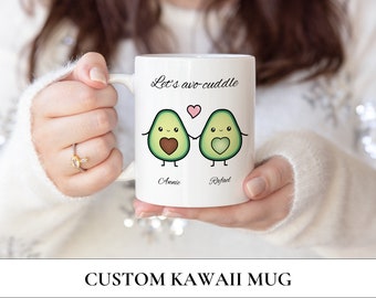 Let's Avocuddle Mug - Valentines Day Gift, Custom Gift - Funny Gift Idea - Personalized Couple Mug - Anniversary Gift -Mug For Avocado Lover