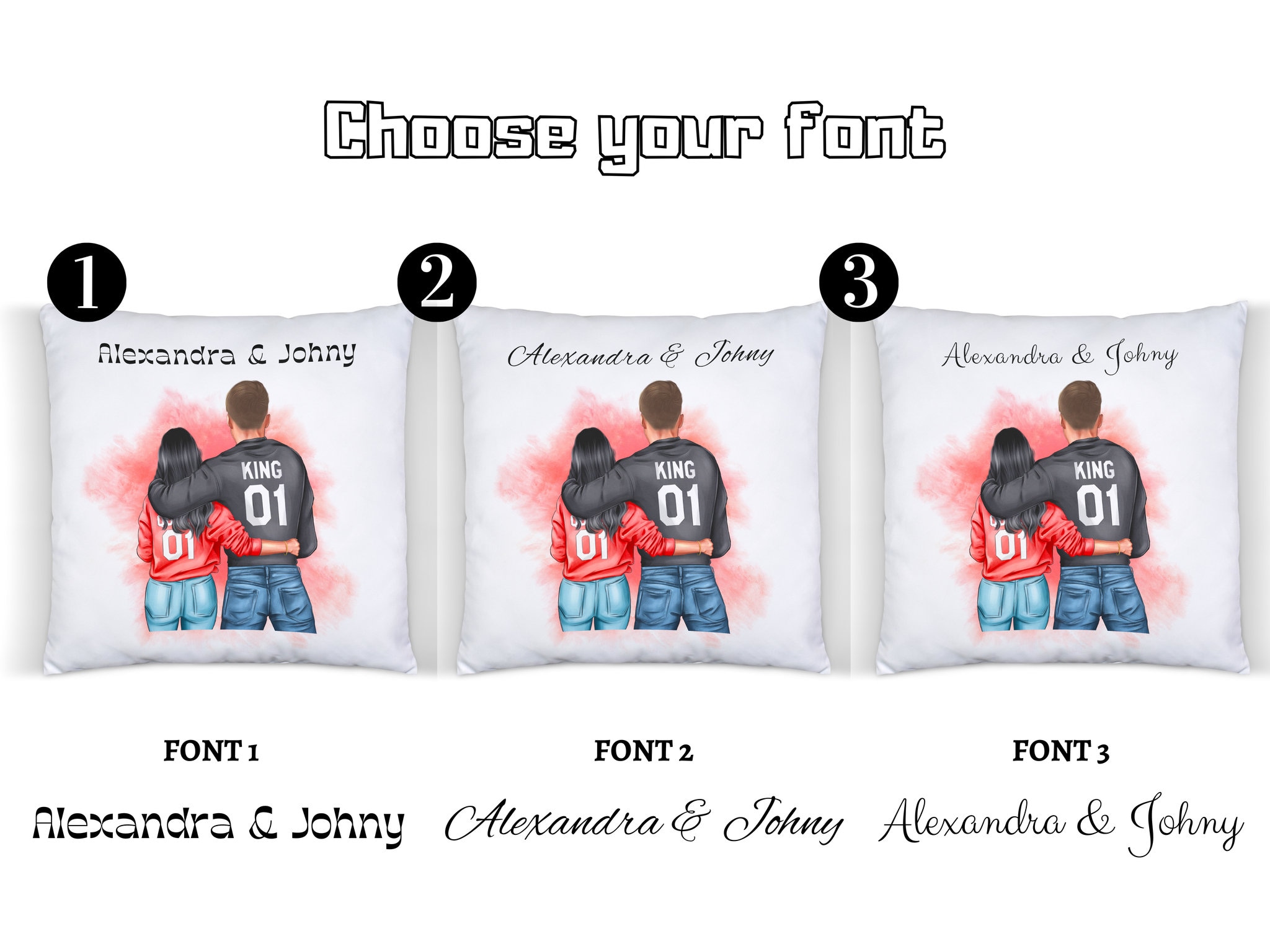 Personalized Couple Pillow Anniversary Gift, Wedding Gift, Gift for Her ...