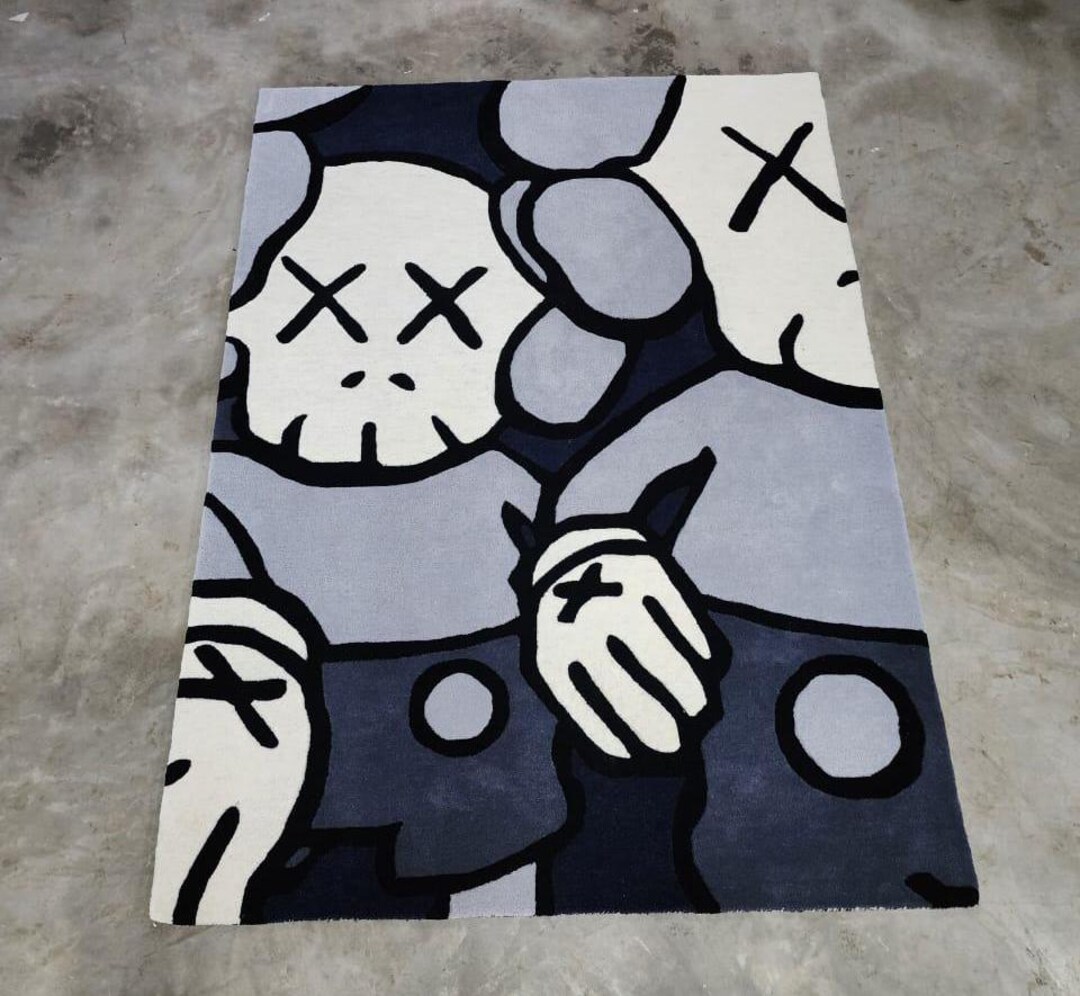 Kasw Rug,hand Tufted Kaws Carpet,handmade 100% Wool Tufted Rugs ...