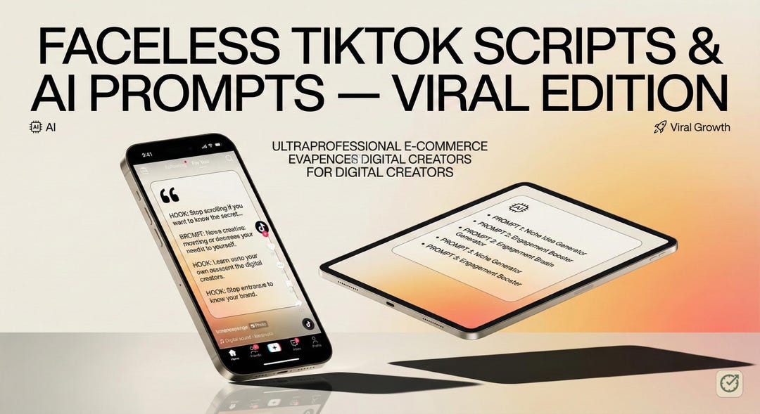 Faceless Tiktok Scripts Bundle: 200 Hooks, Captions, Ctas + Trend ...