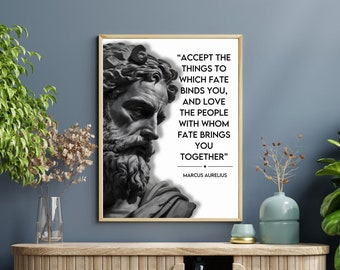 Marcus Aurelius Quote Print, Stoic Philosophy Wall Art (Digital Download)