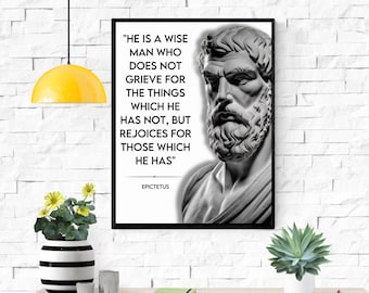 Epictetus Quote, Stoicism Poster, Philosophy Gift (Instant Download)