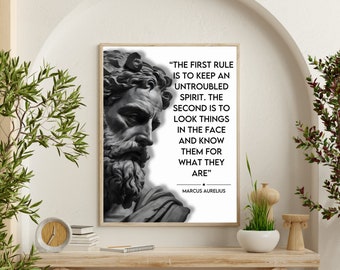 Marcus Aurelius Quote Poster, Stoic Philosophy Wall Art (Instant Download)