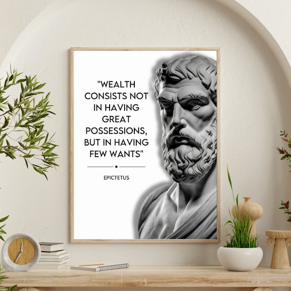 Epictetus Philosophy Quote, Stoicism Poster, Gift for Stoics, Philosophy Student Gift, Printable Art, Instant Download, Philosophy Poster