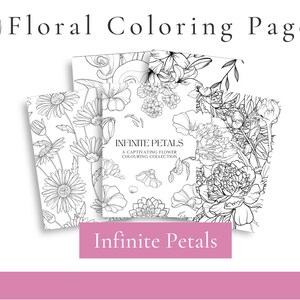 Floral Coloring Pages Whole Shop Bundle Adults Coloring Book Bundle Coloring Books