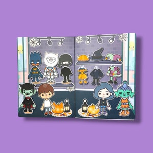 Toca Boca Quiet Book, Paper Dolls, Toca Boca Book, Toca Boca Paper Doll, Toca Boca Paper Doll Printable, Toca Boca, Toca Boca Halloween