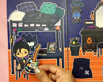 Apartamento Toca Boca Campus, muñeco de papel, libro tranquilo para niños, aprendizaje y juego imaginativo, juguete educativo de viaje para niños pequeños.