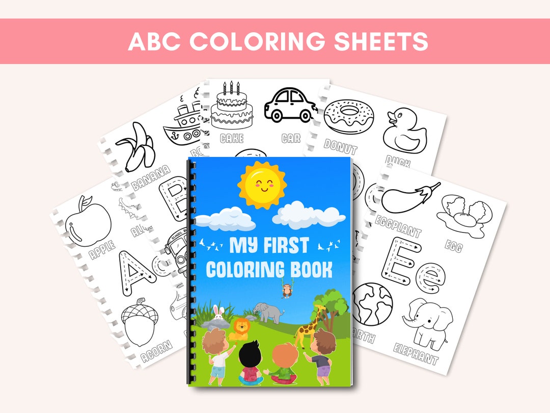 Pure Color Booklet ABC Pure Coloring Printable Pages Kids - Etsy