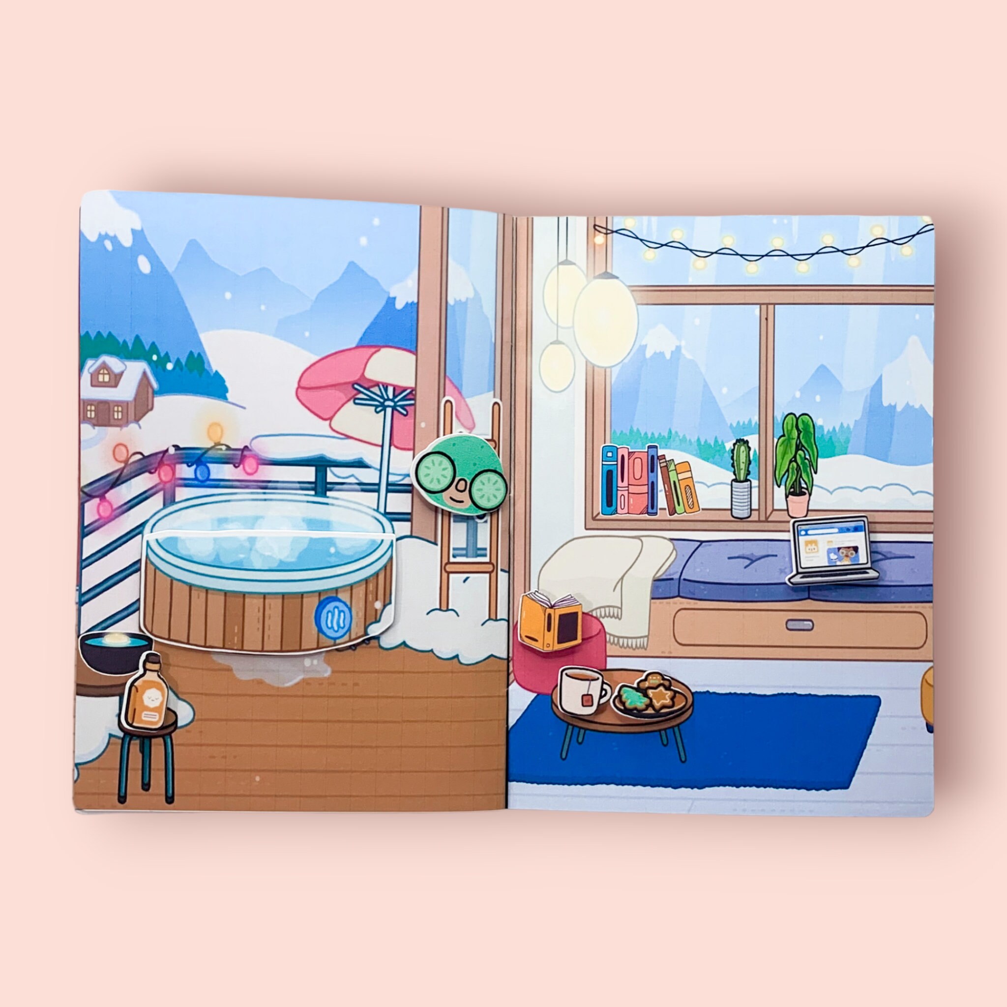 Christmas Paper Doll House Toca Boca Quiet Book Easy DIY for Kids ...
