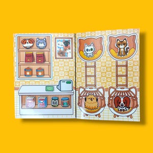 Toca Boca Quiet Book Template Pet Shop Paper Doll Printable Activity for Kids Learning Toy Digital Download Pretend Play Craft