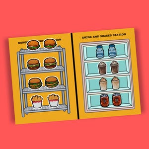 Toca Boka Quiet Book Burger Shop Easy Printable Template