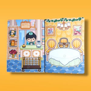 Toca Boca Quiet Book, Toca Boca Paper Doll, Paper Dolls, Toca Boca Book, Toca Boca Paper Doll Printable, Toca Boca Fancy Hotel Quiet Book