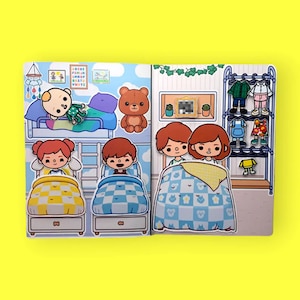 Toca Boca Buch, Toca Boca Quiet Book, Toca Boca Papierpuppe, Toca Boca Puppe Printable, Toca Boca Printable, Familie Papierpuppen