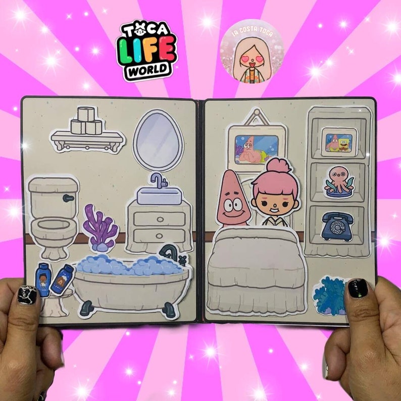 Toca Boca Quiet Book Patrick Rock House in Paper Doll Printable Etsy