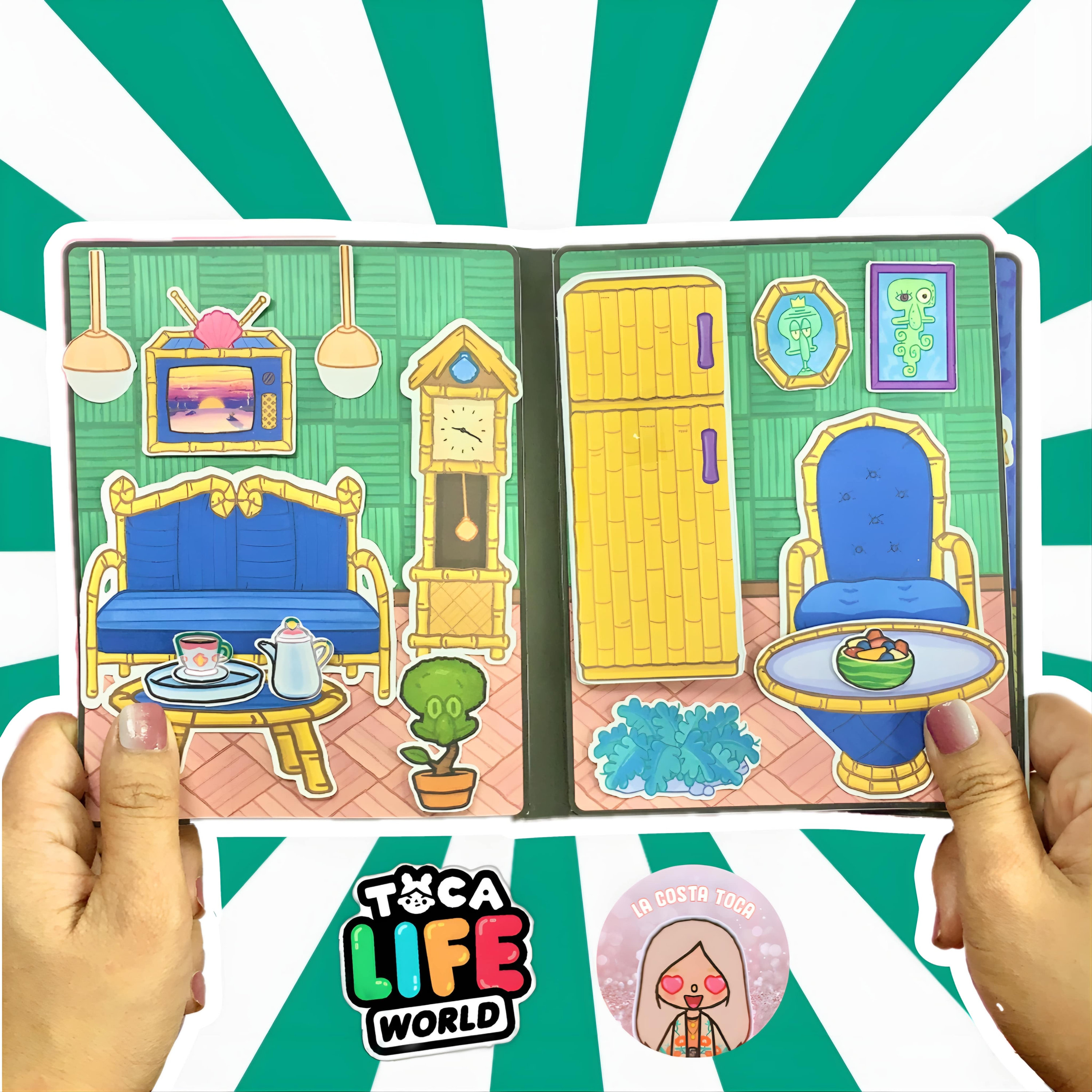 Fancy Squid Toca Boca House Printable Template Activity for Kids