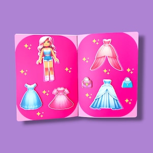 Collezione di bambole di carta Roblox Princess Quiet Book Kids DIY Craft