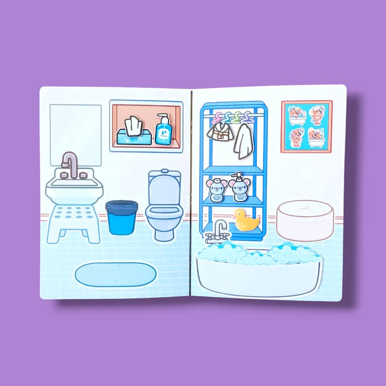 Toca Boca Day Care Quiet Book Kids Activity Book - Etsy
