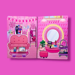 Toca Boca Paper Doll House: Pink Girl Printable (PDF)