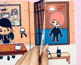 Toca Boca Quiet Book Printable Paper Doll Template Community Helper Dress Up Activity Educational Pretend Play DIY Craft