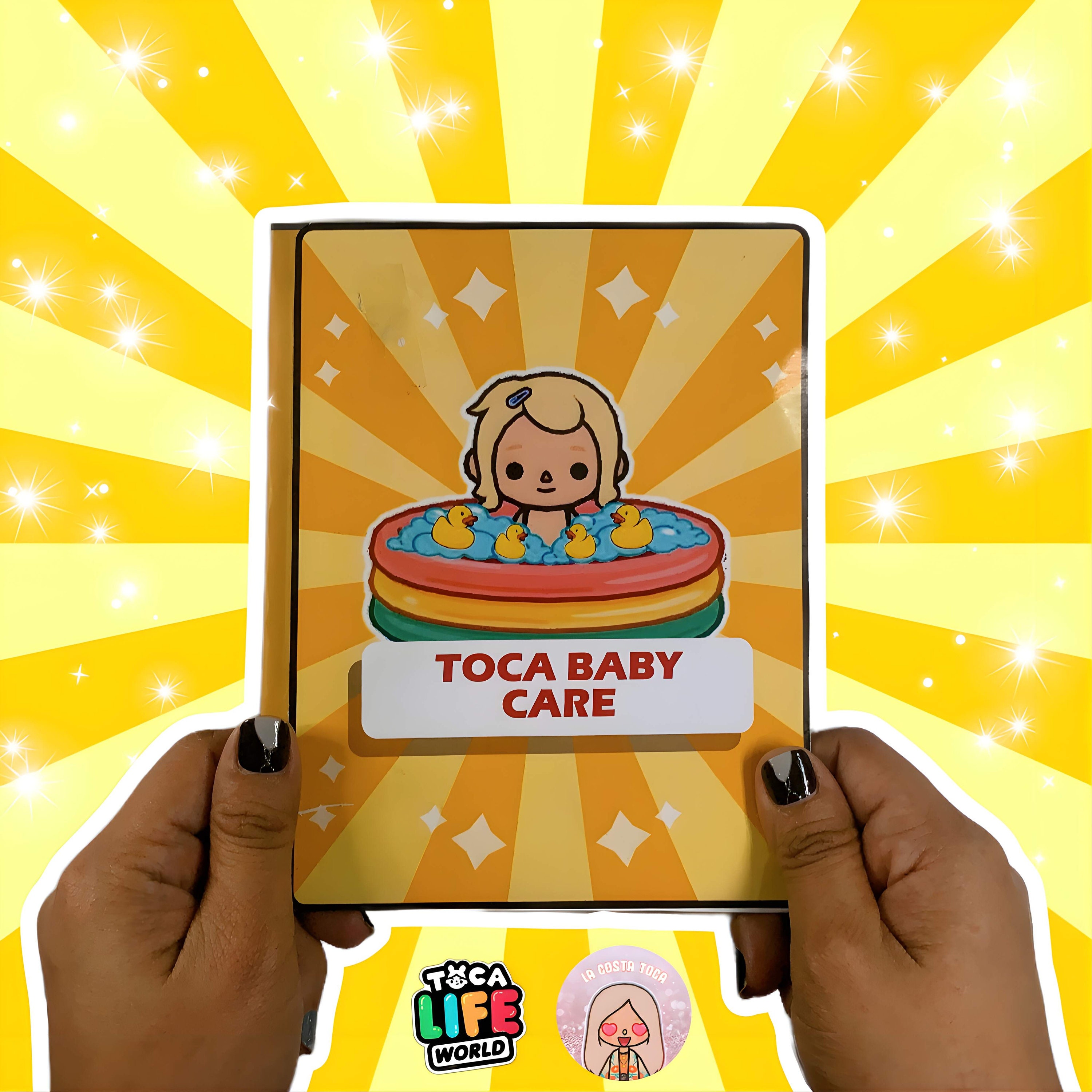 Pink and purple toca boca paper house for baby 🌸 Toca boca pre-printed –  WOA DOLL CRAFT