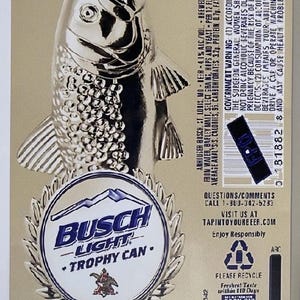 Busch Light - Busch Beer Fishing Metal Sign Trophy Can