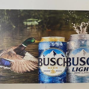 Busch Light Beer Metal Sign - Fishing - Hunting - Man Cave - Bar Pub