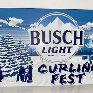 Busch Light - Busch Beer Winter Sports Metal Sign