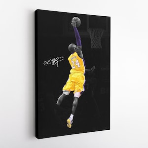 Gift For Basketball Lover, Ready To Hang Canvas Motivational Hype, Christmas Gift, Wall Art, Wall Decor,  NBA Canvas, Kobe Bryant Poster