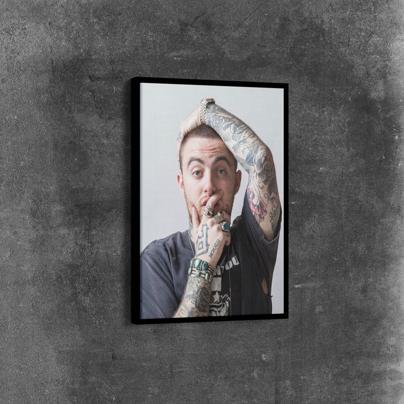 Mac Miller Poster, Mac Miller Canvas, Music Canvas, Digital Art Canvas