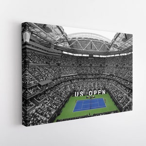 Cartaz do US Open Impressão em tela Arte de parede Presente Tênis Arte Nova York Pôster Arena Tênis Decoração para casa Grand Slam Pôster Tela Tênis Impressão Pôster