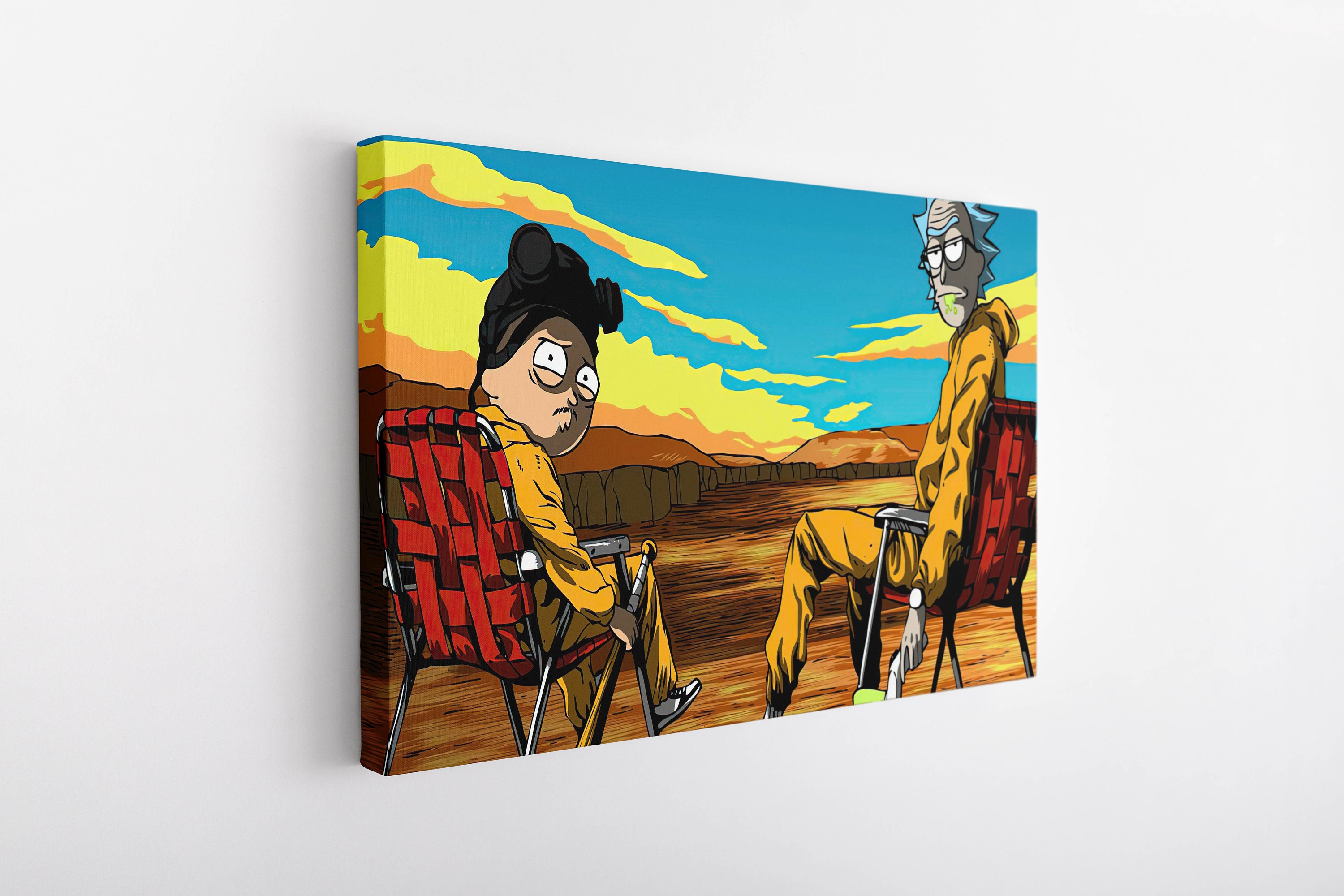 Rick and Morty Breaking Bad - High Quality Premium Poster Print