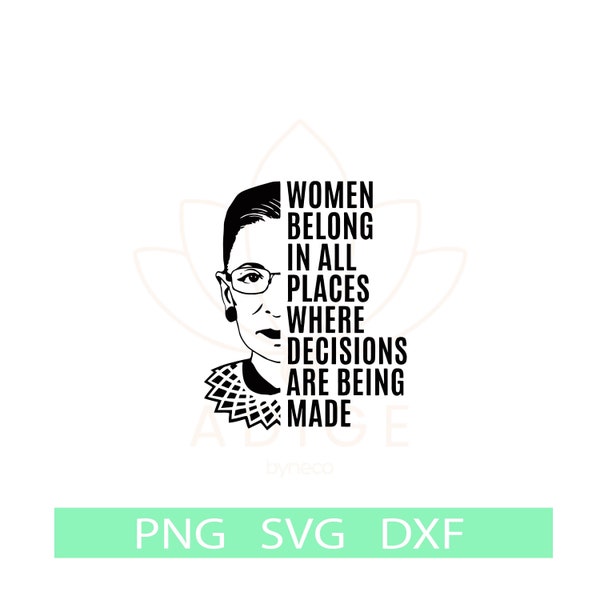 Women Belong In All Places Where Decisions Are Being Made Svg, Equal Rights Svg, Liberal Svg, Feminism Svg, Women Rights Svg Png