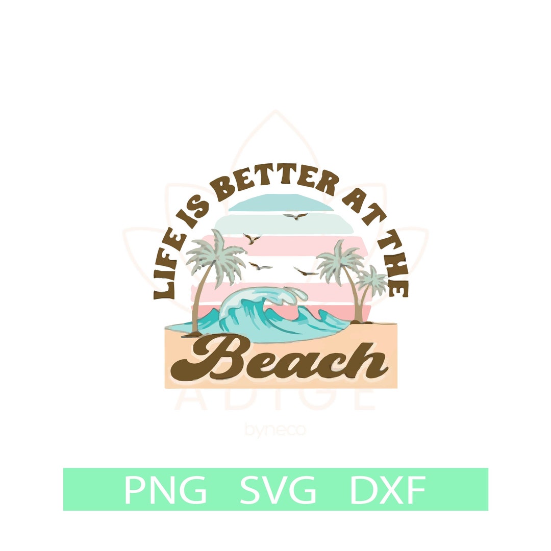 Beach Time Svg , Sand ,sun and Palm Svg , Summer Gift SVG, Happy ...