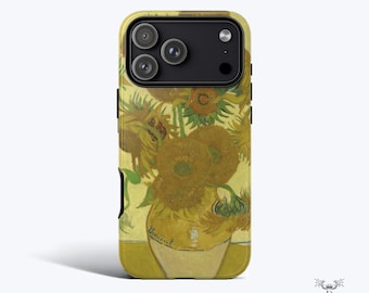 Vincent van Gogh Sunflowers Fourth Version Phone Case - For iPhone 17, 16, 15, 14 13 Pro Max Plus Classic Fine Art Design MagSafe Option
