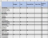 Editable Excel Wedding & Honeymoon Budget Combo Instant Download
