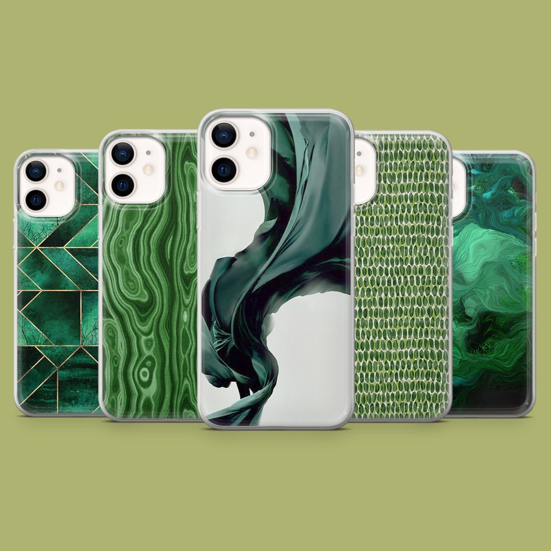 Emerald Green Phone Case Textured Cover for iPhone 15, 14, 13, 12
