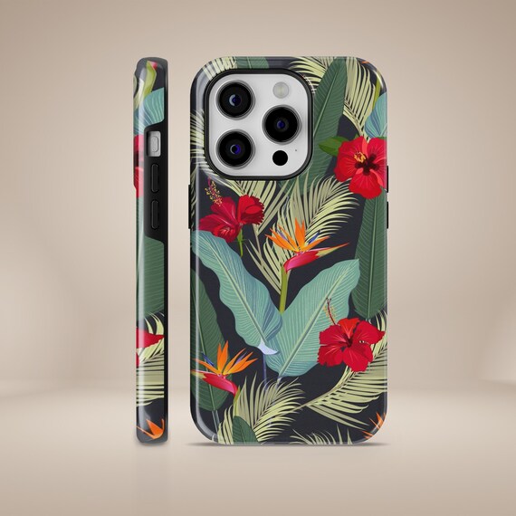 Tough Hawaiian Theme Phone Case Exotic Cover for for iPhone 15, 14