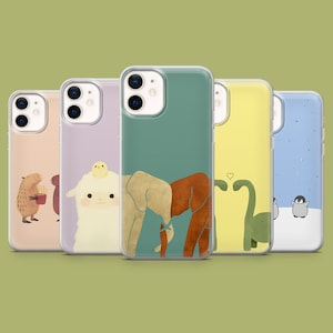 Charming Pet Phone Case Cute Animal Cover for iPhone 15, 14 13 12, 11 Xr Samsung S23Ultra, S22, S21FE, A54, A34, A14, Pixel 8, 7A, 7Pro 6Pro